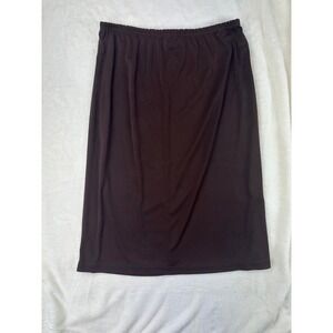 Fashion Bug Skirt Womens Medium Brown Straight Midi High Rise VTG 90s Polyester